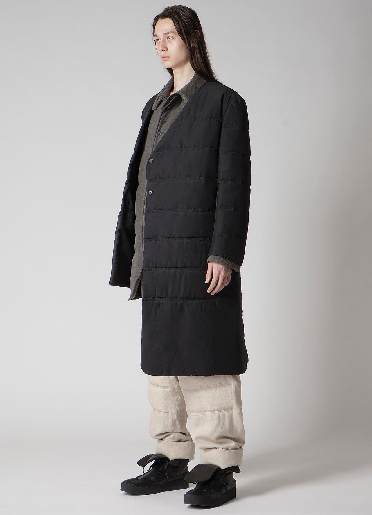 ジャケット・アウター yohjiyamamoto NYLON TWILL ASYMMETRY COAT ASYMMETRY LONG LINER JACKET – THE SHOP YOHJI YAMAMOTO