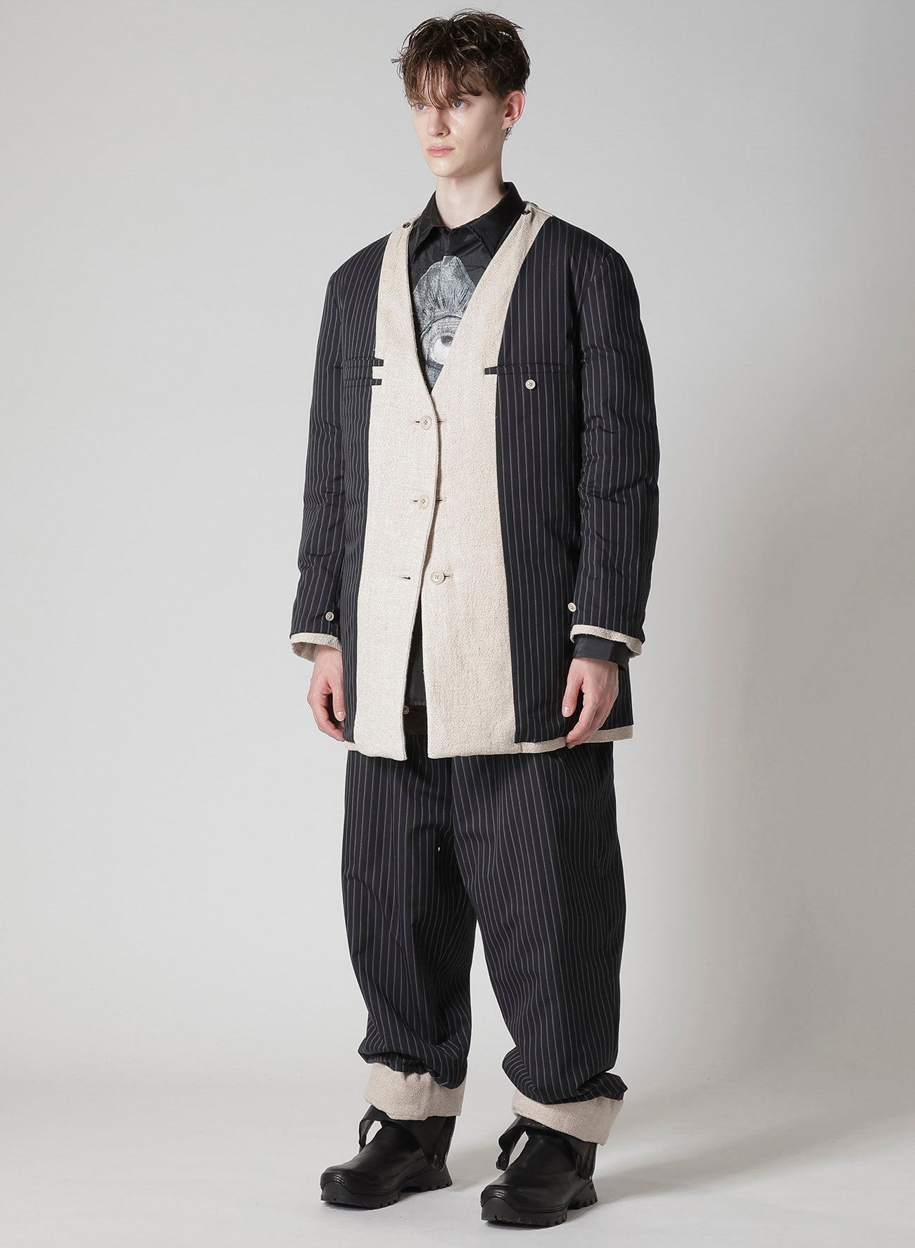 SILK LINEN TWEED JACKET WITH LINER – THE SHOP YOHJI YAMAMOTO