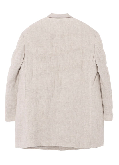 SILK LINEN TWEED JACKET WITH LINER