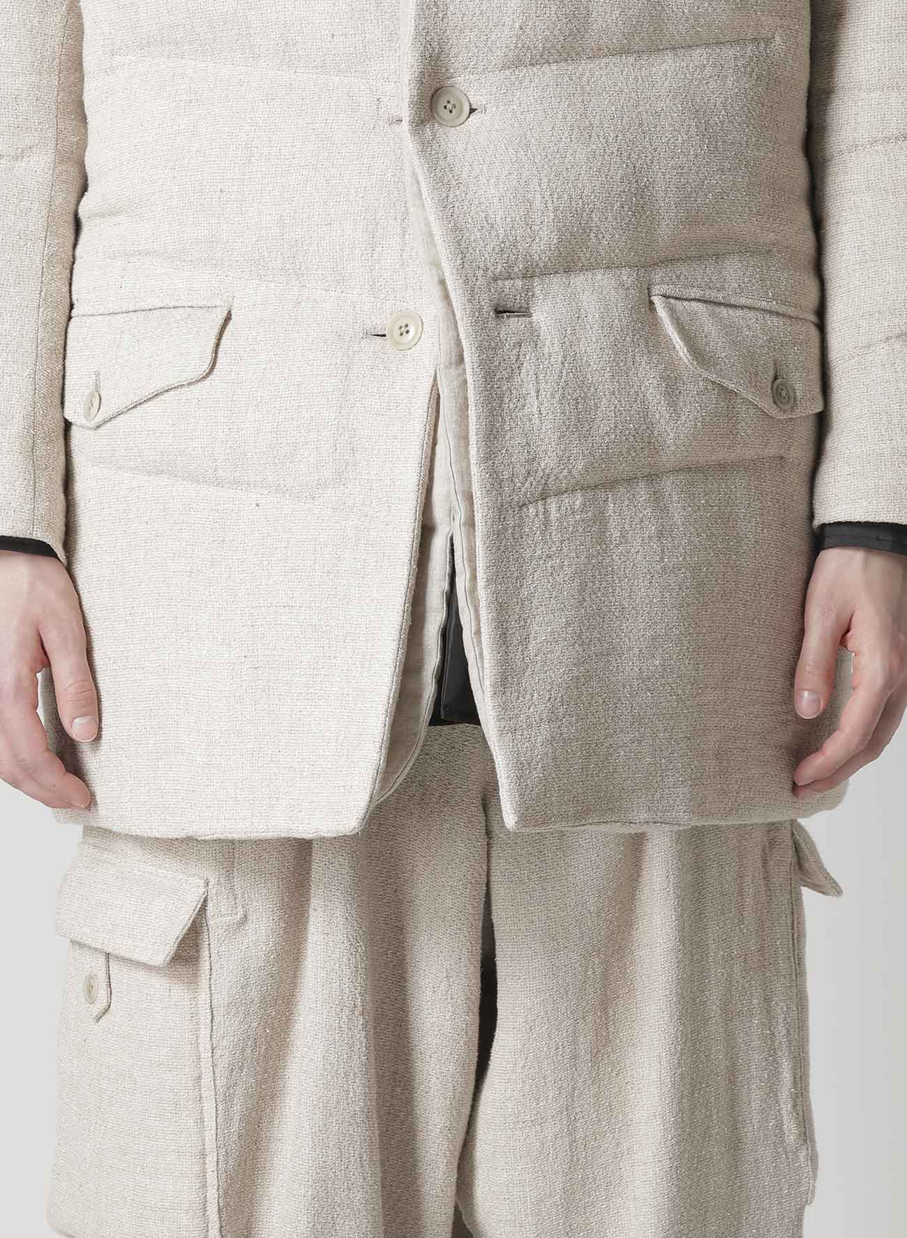 SILK LINEN TWEED JACKET WITH LINER – THE SHOP YOHJI YAMAMOTO
