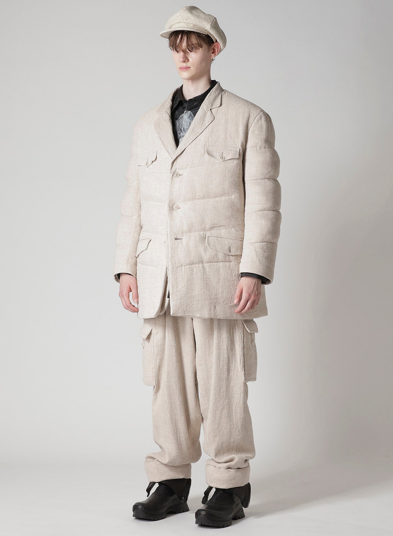 SILK LINEN TWEED JACKET WITH LINER – THE SHOP YOHJI YAMAMOTO