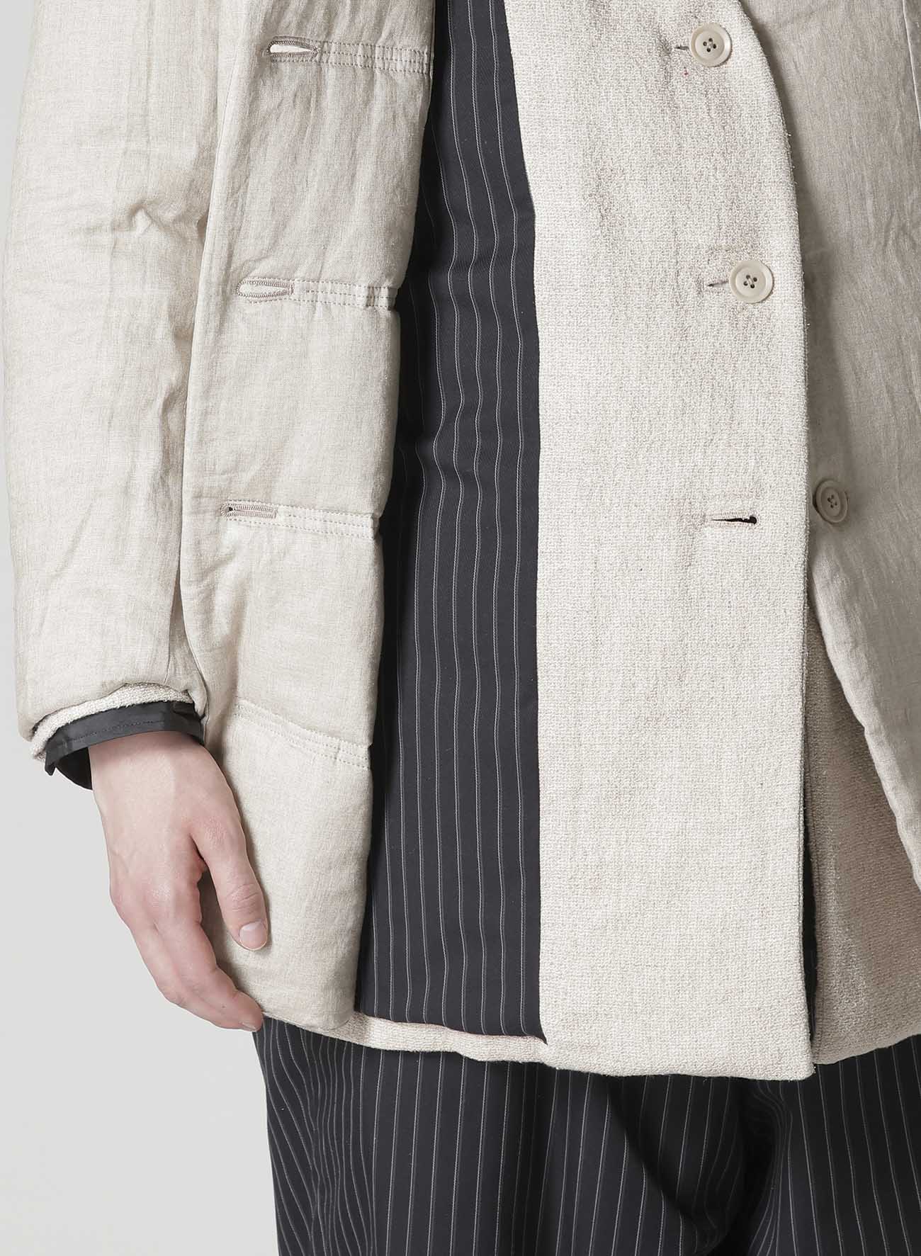 SILK LINEN TWEED JACKET WITH LINER – THE SHOP YOHJI YAMAMOTO