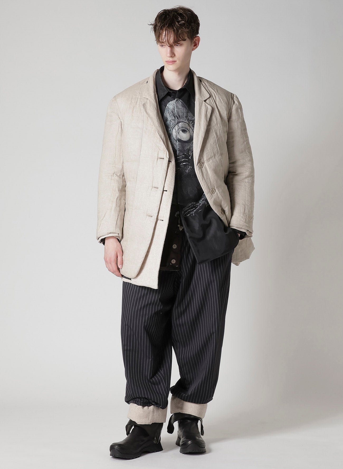 ジャケット・アウター Yoshi SILK LINEN TWEED JACKET WITH LINER – THE SHOP YOHJI YAMAMOTO