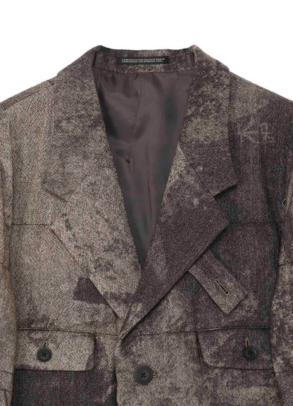 COLLAGE PRINTED PADDED JACKET