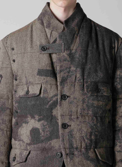 COLLAGE PRINTED PADDED JACKET