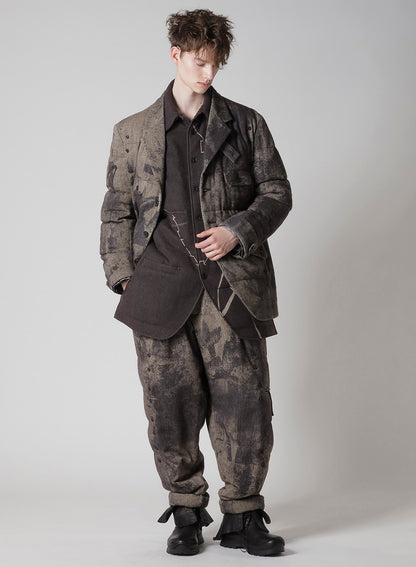 COLLAGE PRINTED PADDED JACKET