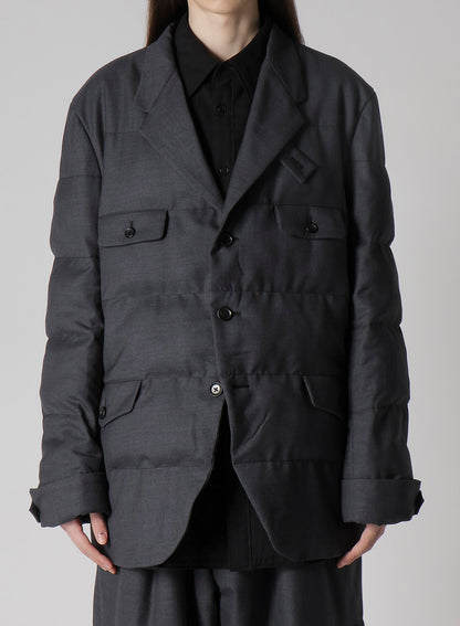 3 BUTTONS HORIZONTAL PADDED JACKET