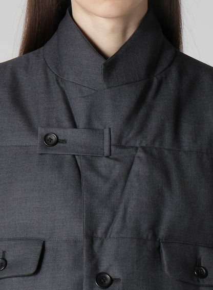 3 BUTTONS HORIZONTAL PADDED JACKET
