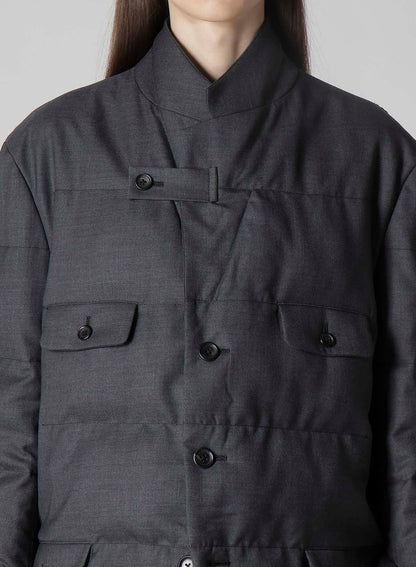 3 BUTTONS HORIZONTAL PADDED JACKET
