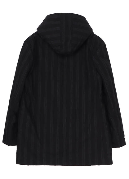 DIAGONAL PADDED PRINTED HOOD JACKET