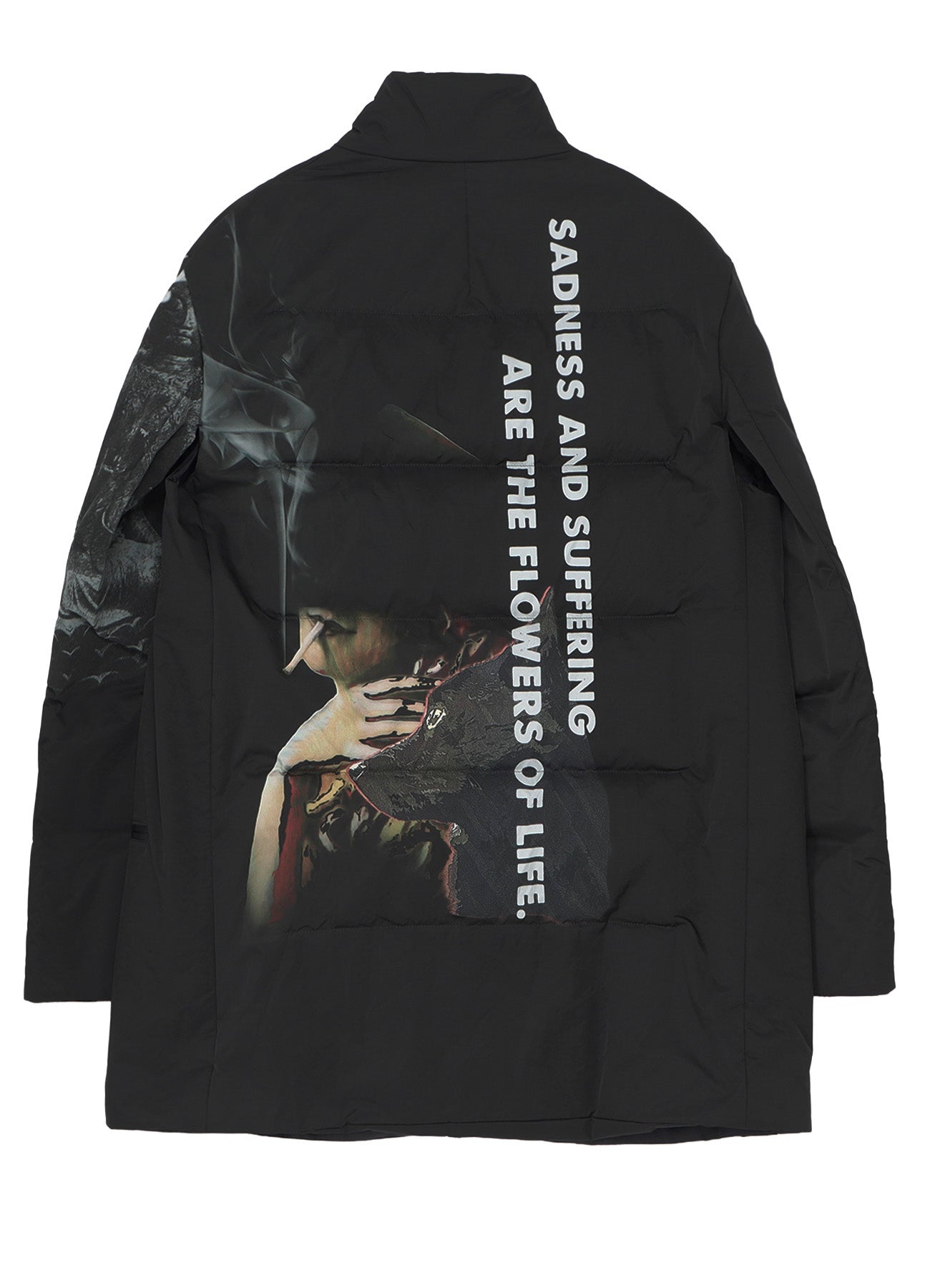 y*♡様 bajra！ブルゾン BACK PRINTED HORIZONTAL PADDED STAND JACKET – THE SHOP YOHJI YAMAMOTO