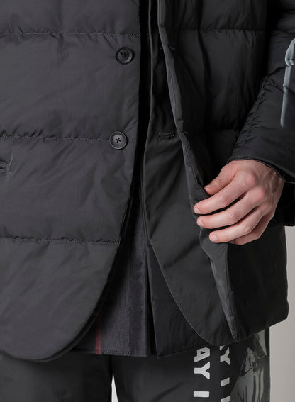 BACK PRINTED HORIZONTAL PADDED STAND JACKET