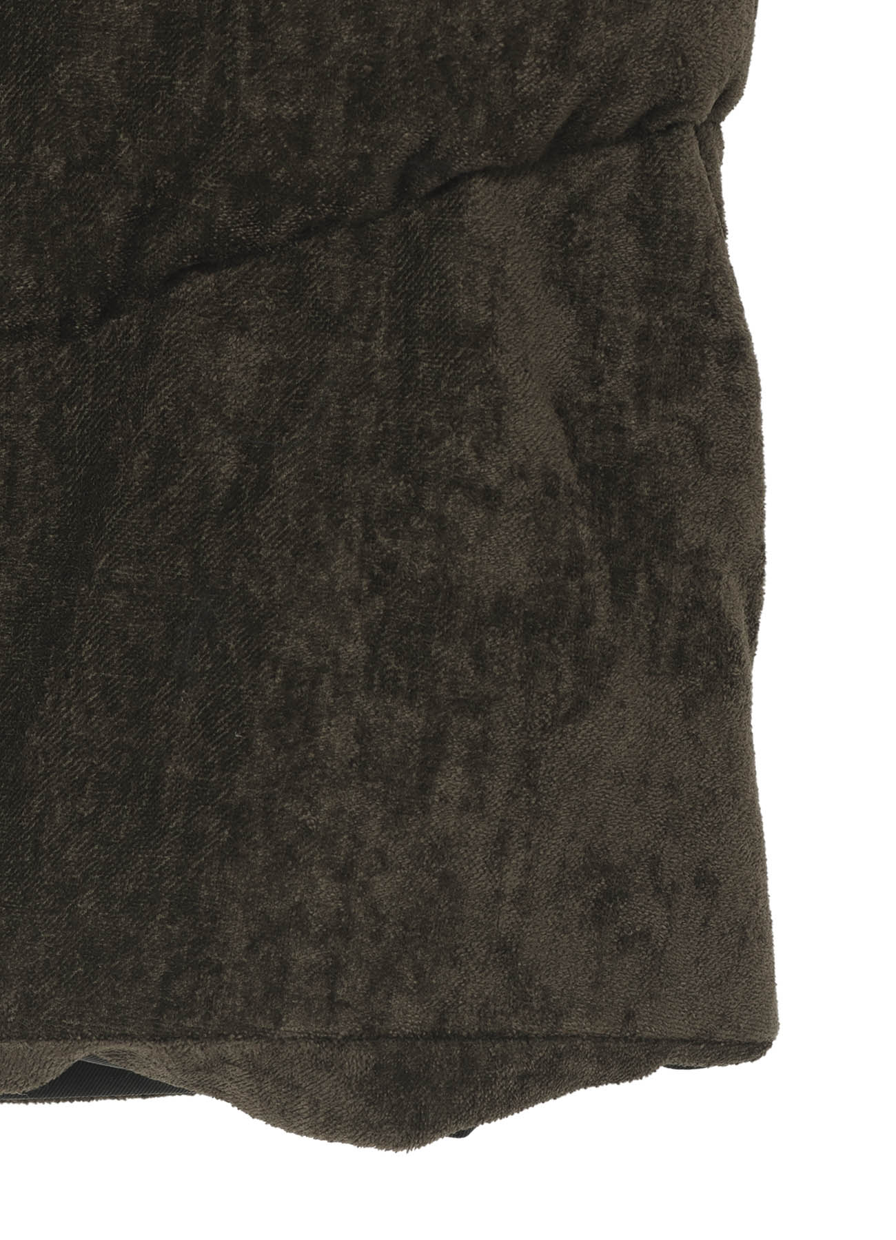 LINEN VELVET 3 BUTTONS DIAGONAL PADDED LONG JACKET