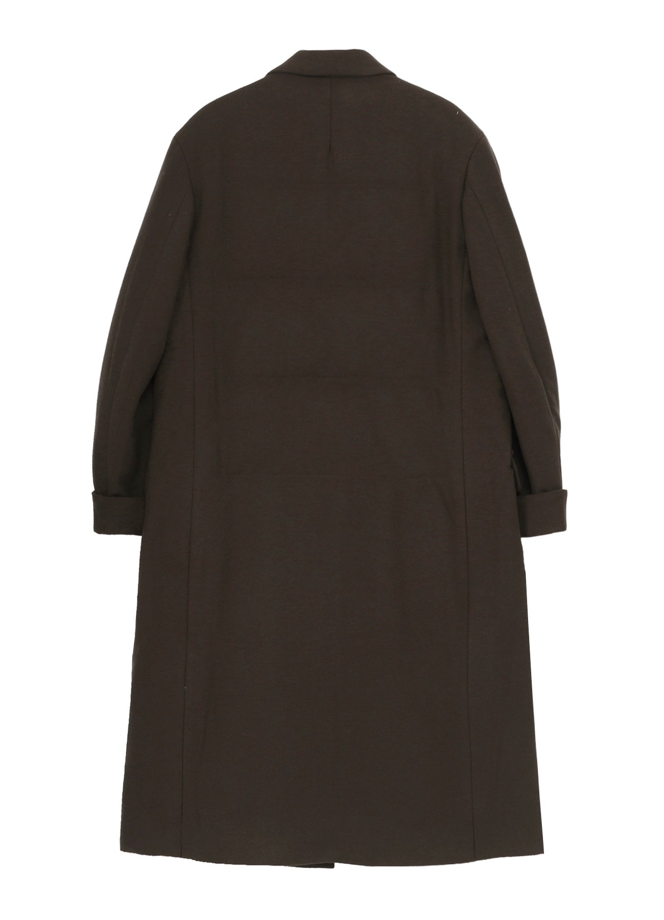 FLANNEL KHAKI 2BUTTONS PADDED LONG JACKET