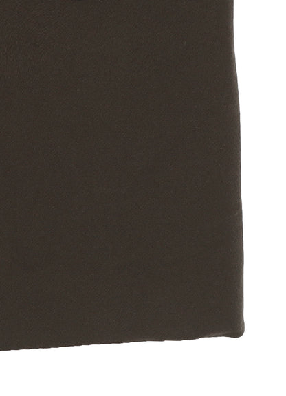 FLANNEL KHAKI 2BUTTONS PADDED LONG JACKET