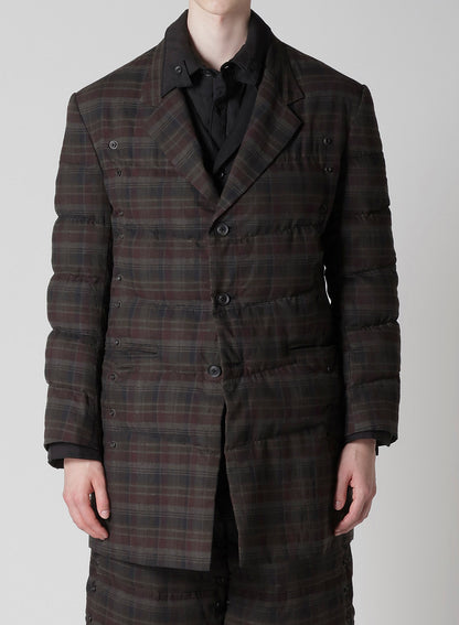 MADRAS INK 3 BUTTONS DIAGONAL PADDED JACKET