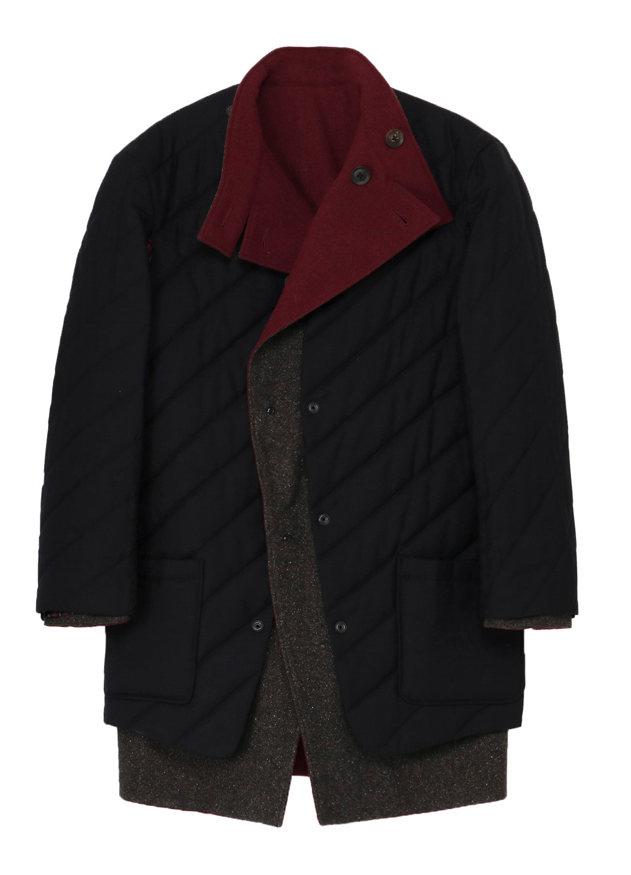 DARK RED REVERSIBLE JACKET WITH LINER – THE SHOP YOHJI YAMAMOTO