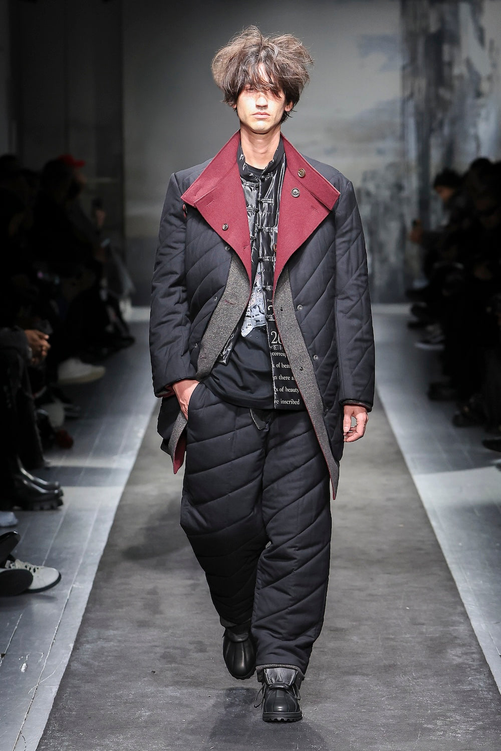 DARK RED REVERSIBLE JACKET WITH LINER