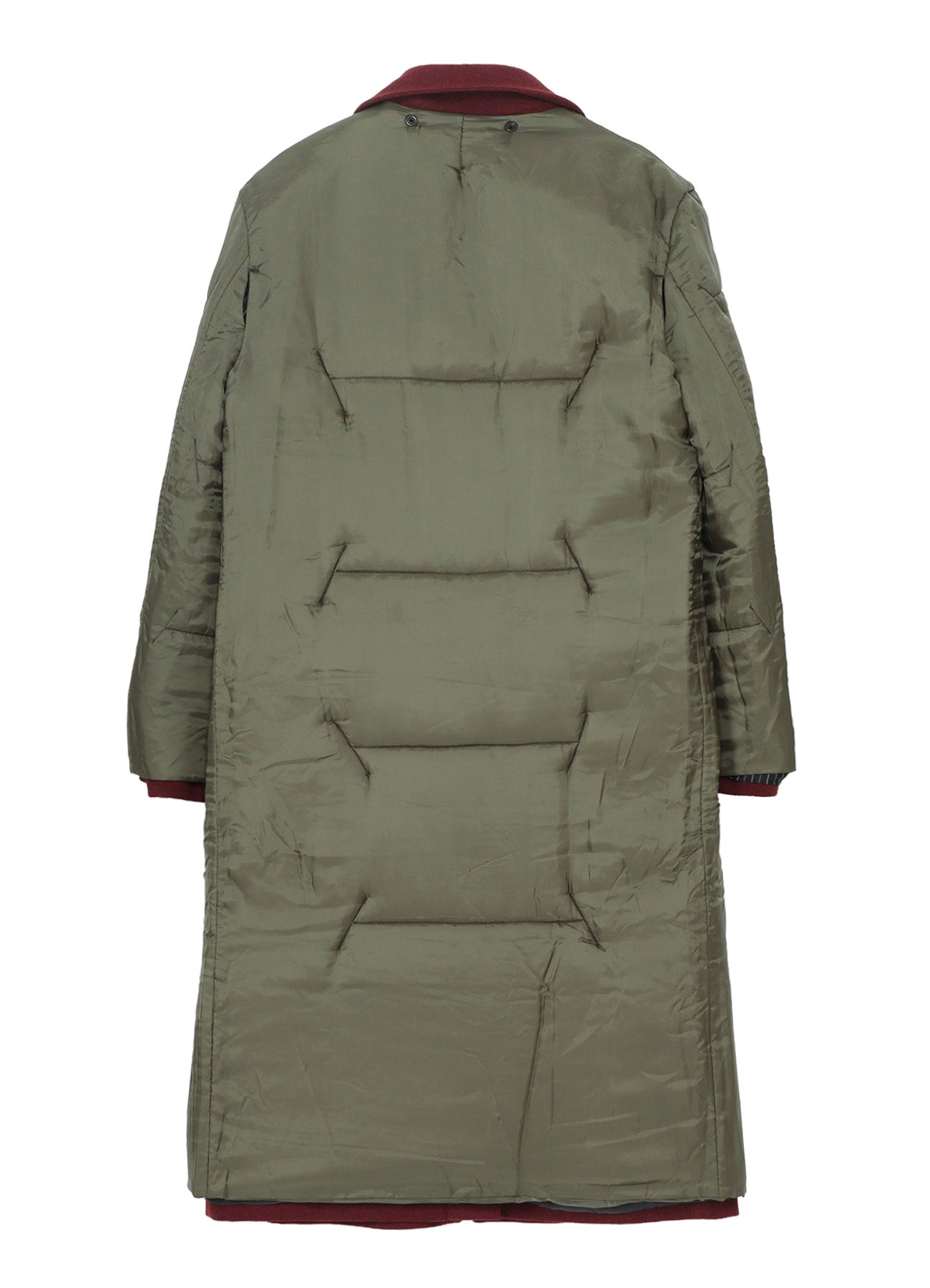 BURGUNDY WOOL BELT JACKET WITH LINER
