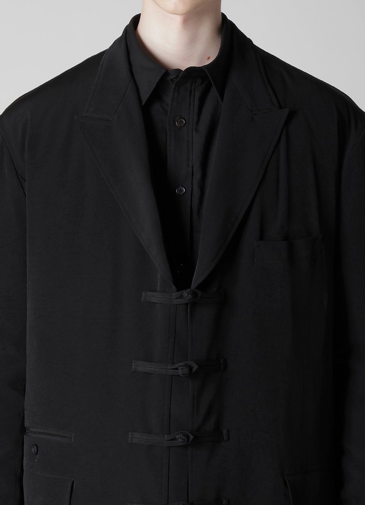 Ta TUXEDO RIB COMBINATION PEAKED JACKET