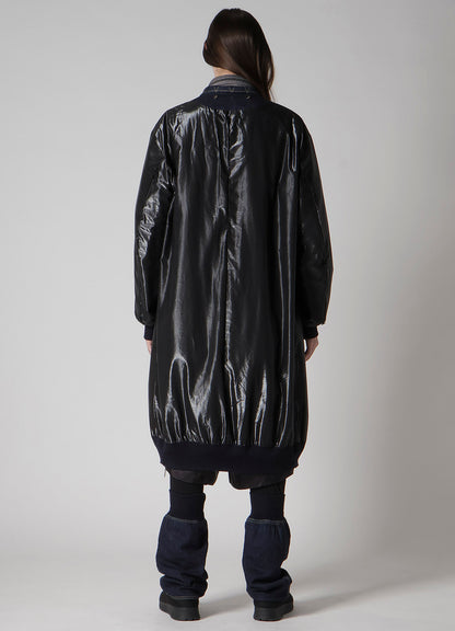 6OZ DENIM MAGIC WASH RIB COMBINATION PEAKED JACKET