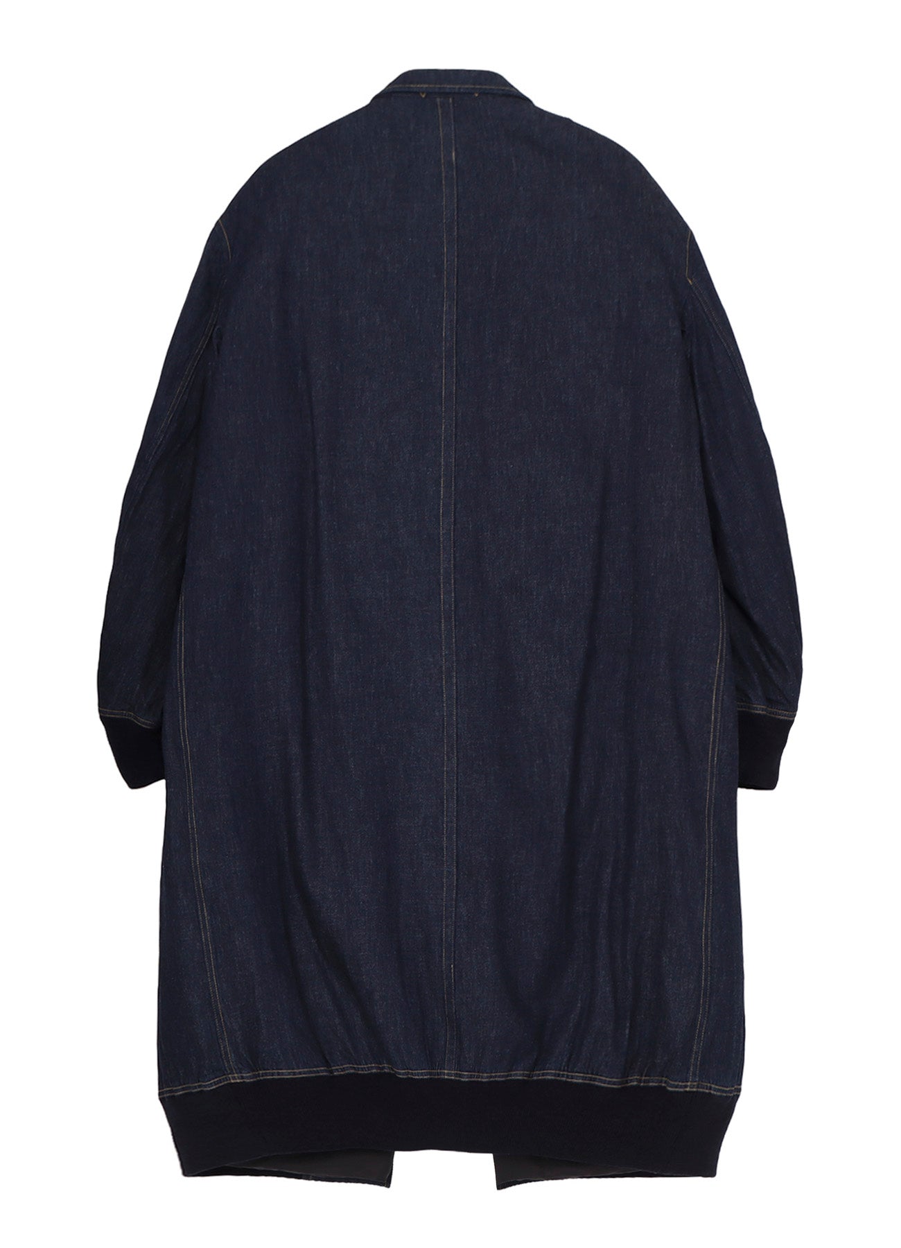 6OZ DENIM MAGIC WASH RIB COMBINATION PEAKED JACKET