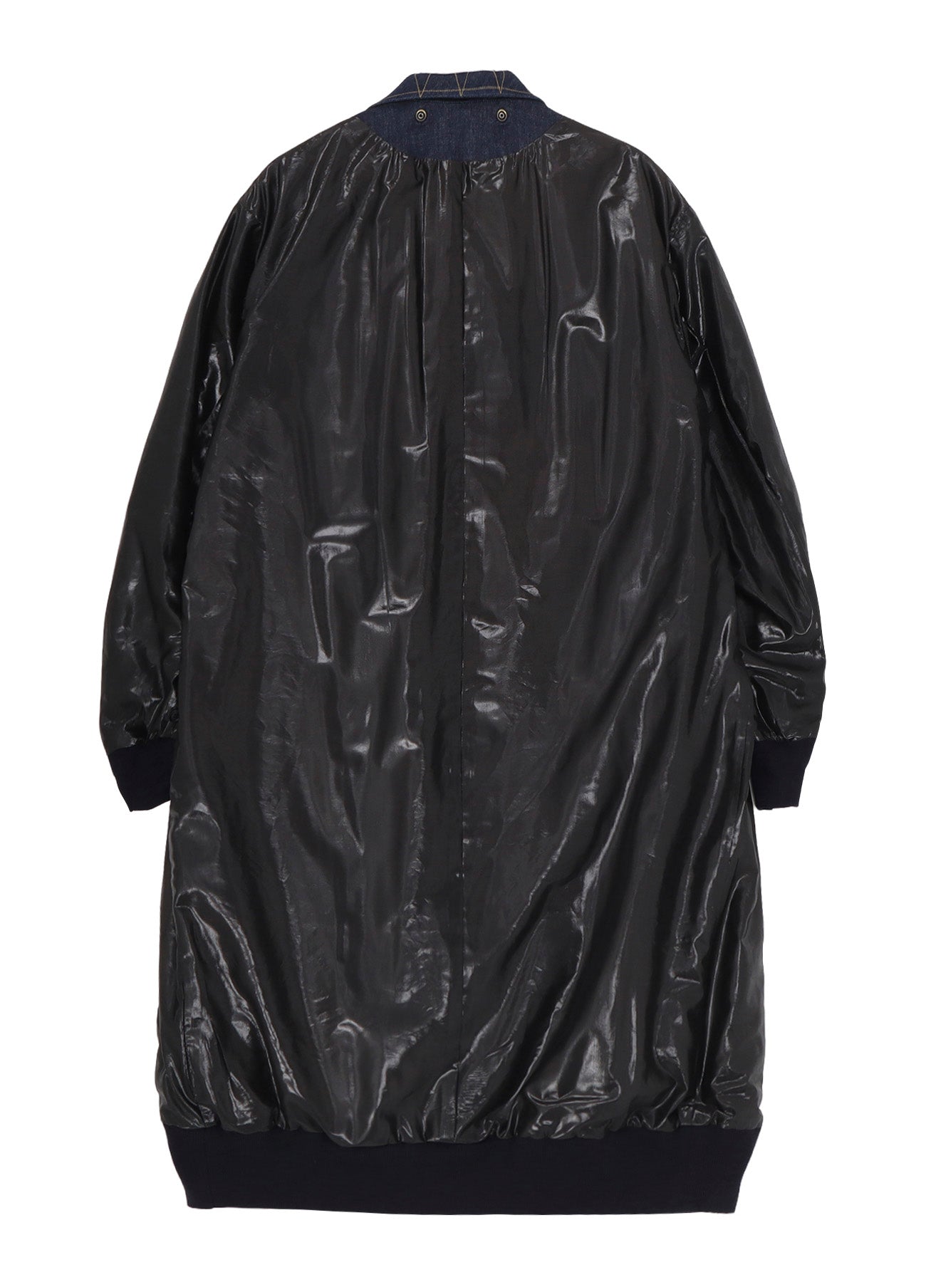 6OZ DENIM MAGIC WASH RIB COMBINATION PEAKED JACKET