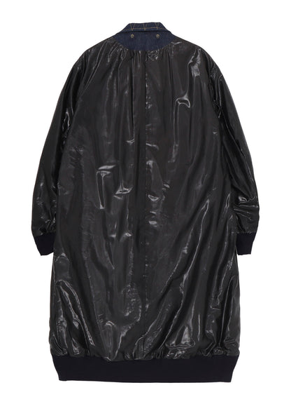 6OZ DENIM MAGIC WASH RIB COMBINATION PEAKED JACKET