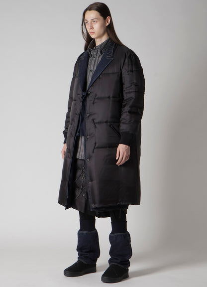 6OZ DENIM MAGIC WASH RIB COMBINATION PEAKED JACKET