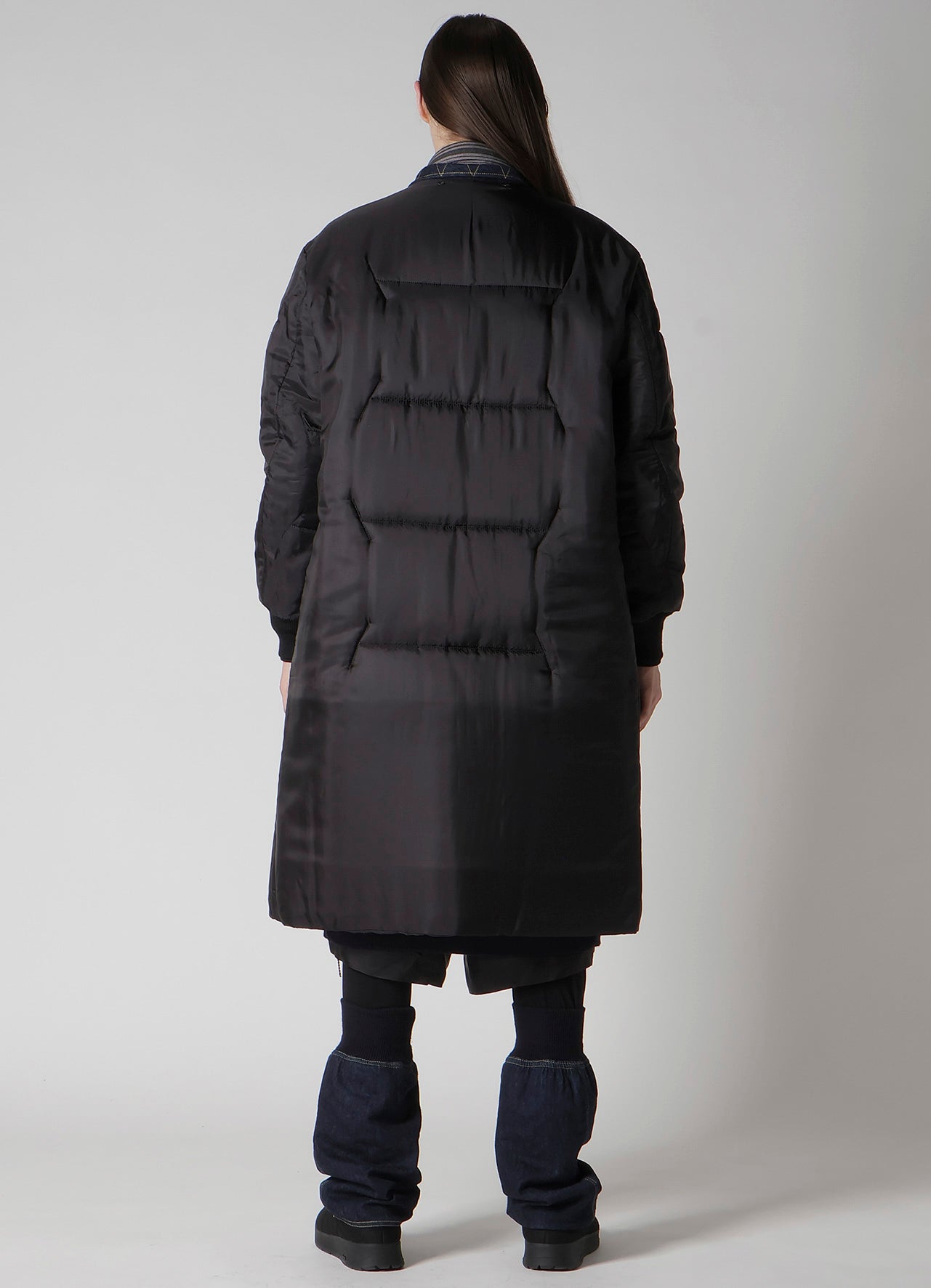 6OZ DENIM MAGIC WASH RIB COMBINATION PEAKED JACKET