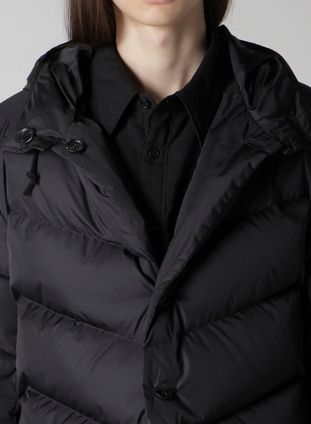 NYLON TAFFETA DIAGONAL DOWN JACKET