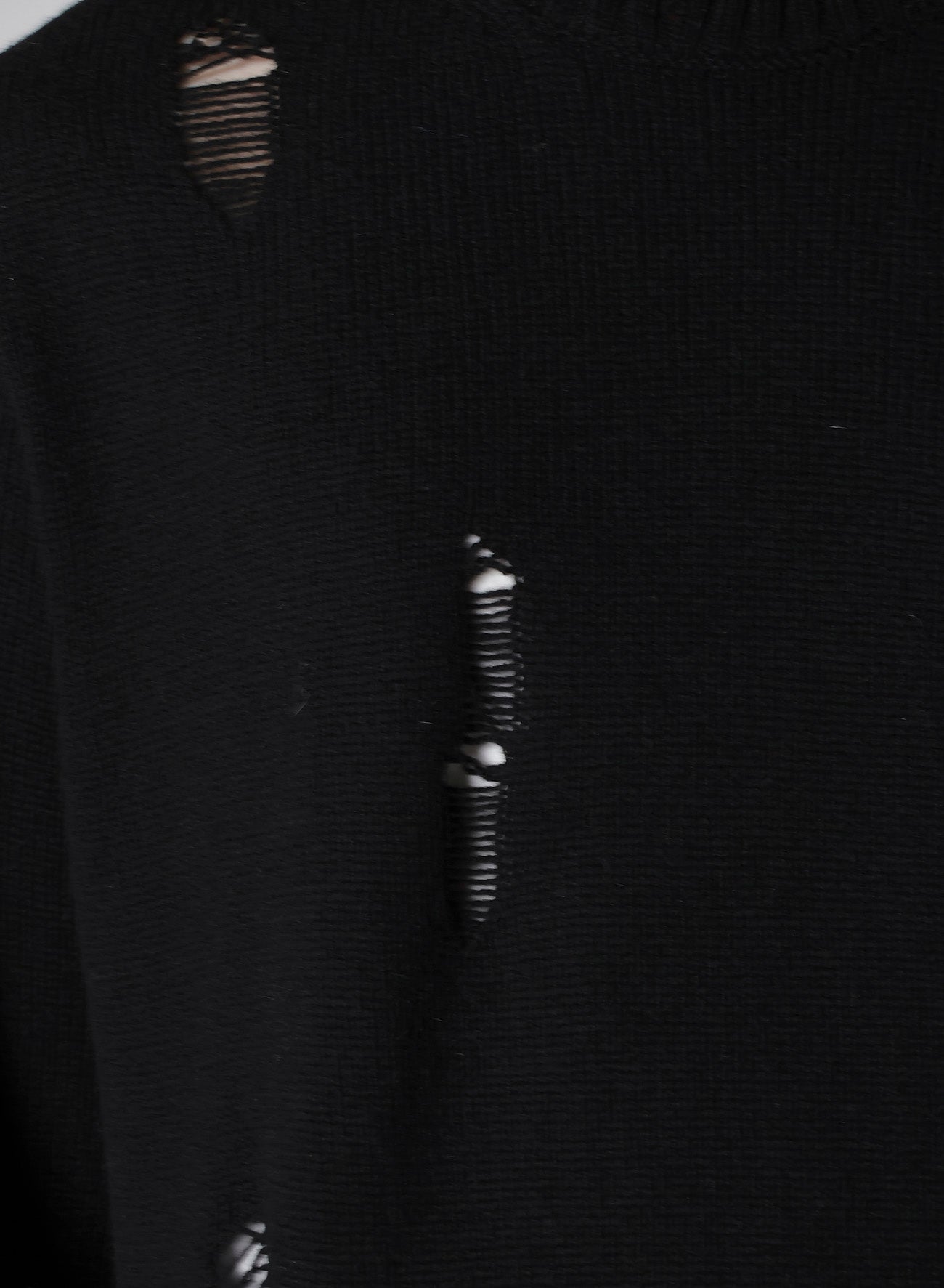 PLAIN STITCH CRASHED ROUND NECK PULLOVER