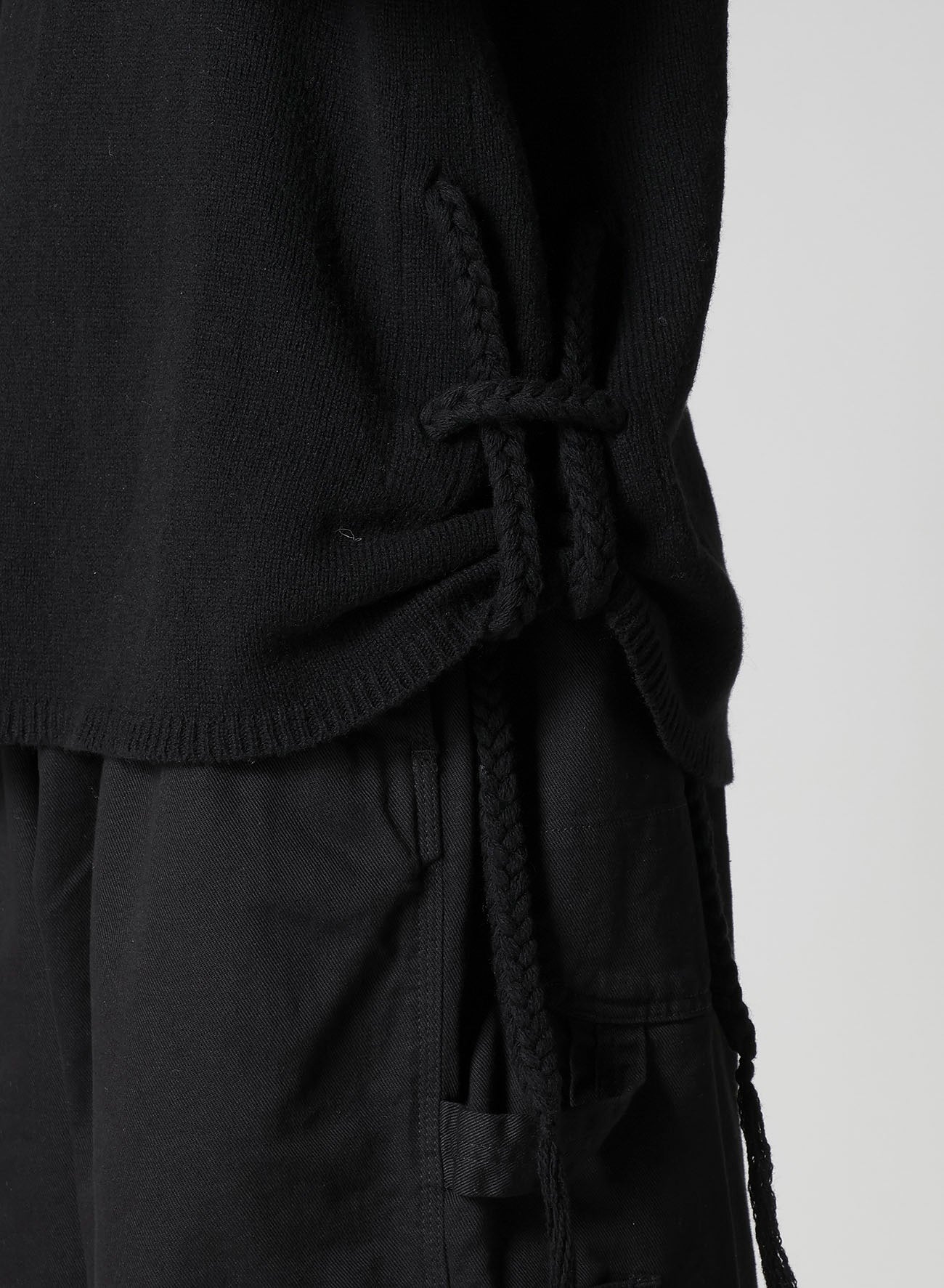 7G1P PLAIN STITCH WITH STRING STRING ROUND NECK PO