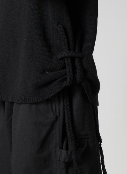 7G1P PLAIN STITCH WITH STRING STRING ROUND NECK PO