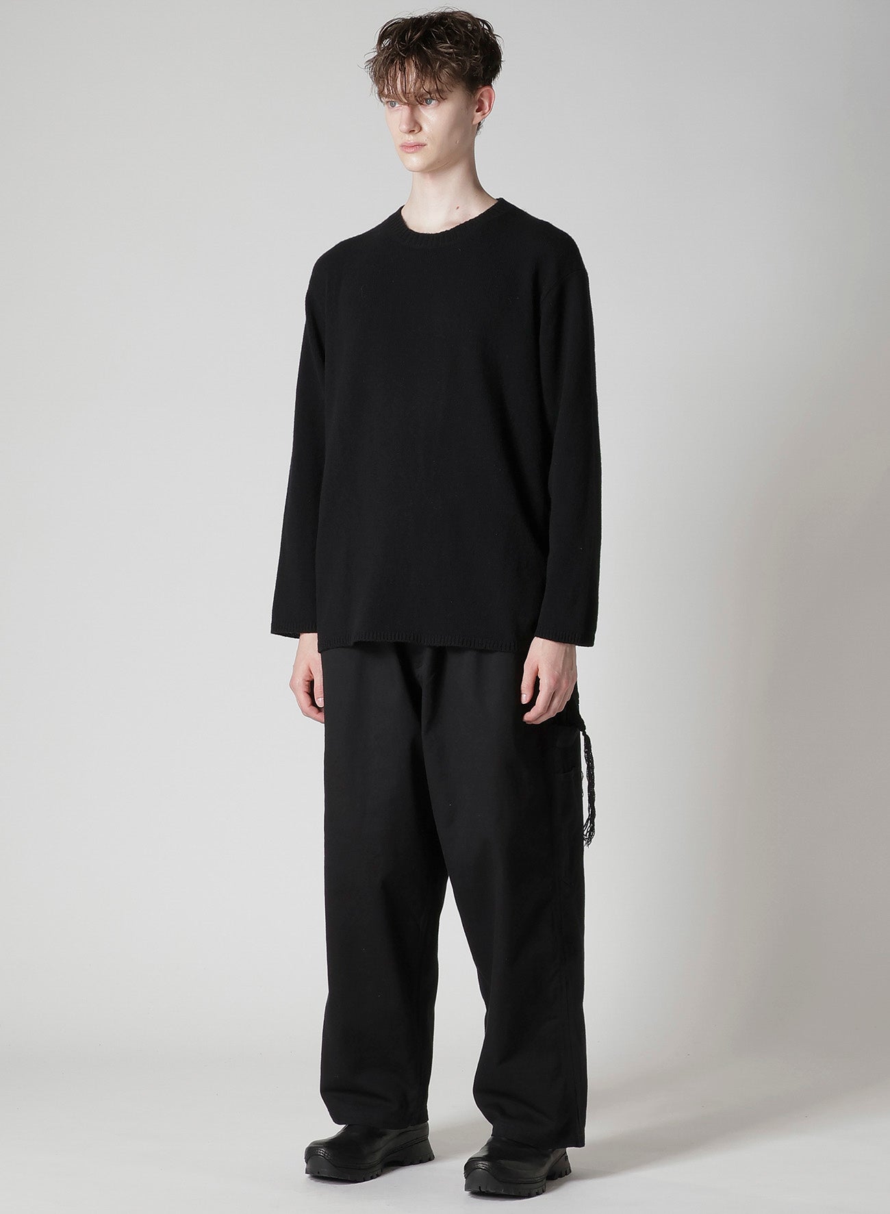 7G1P PLAIN STITCH WITH STRING STRING ROUND NECK PO
