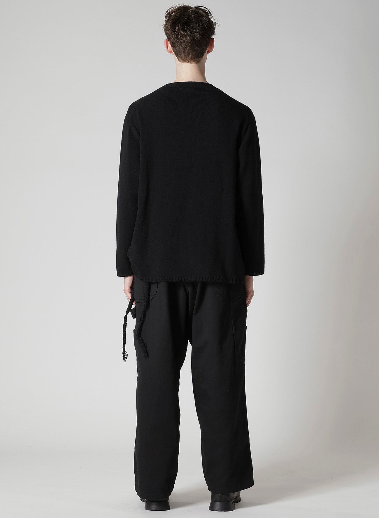 7G1P PLAIN STITCH WITH STRING STRING ROUND NECK PO