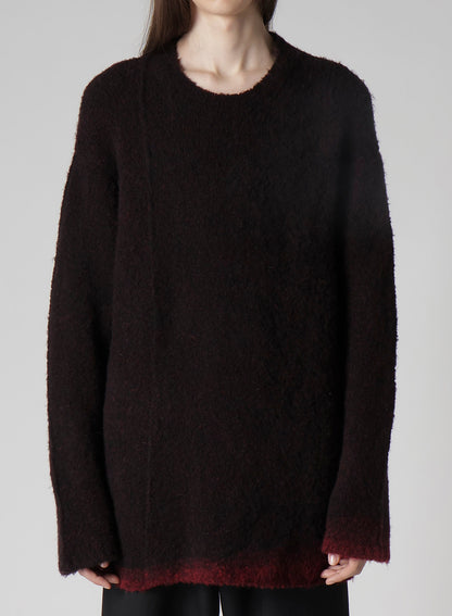 3G1P PLAIN STITCH GRADATION ROUND NECK PO