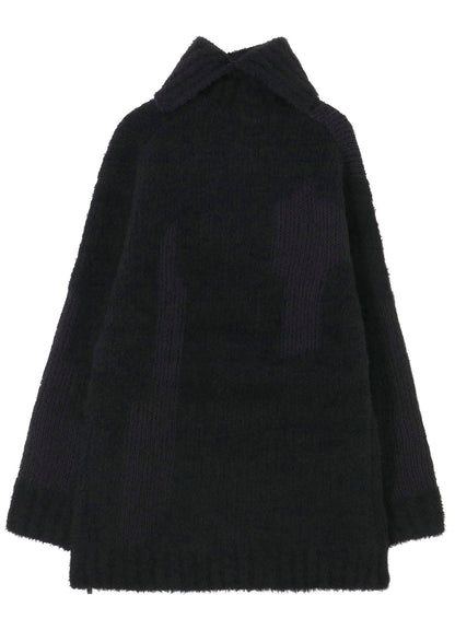 3G JACQUARD SIDE ZIP HIGH NECK PO