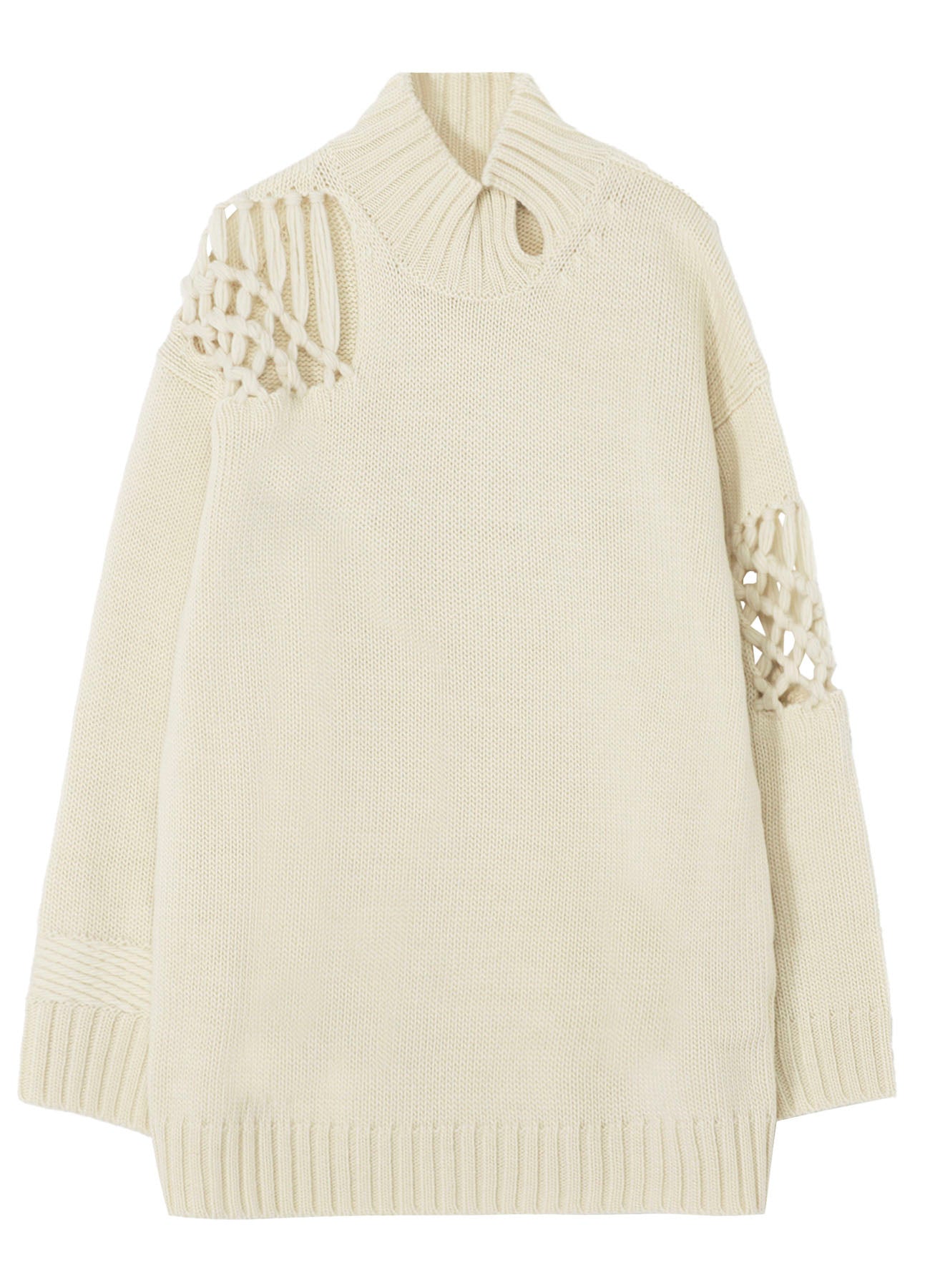 STITCHING MACRAME DETAIL HIGH NECK PO