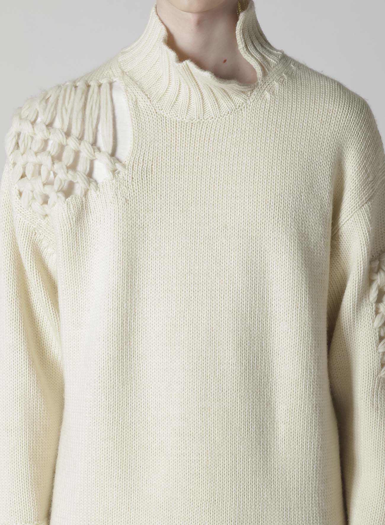 STITCHING MACRAME DETAIL HIGH NECK PO