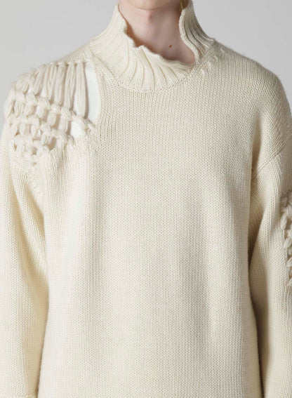 STITCHING MACRAME DETAIL HIGH NECK PO