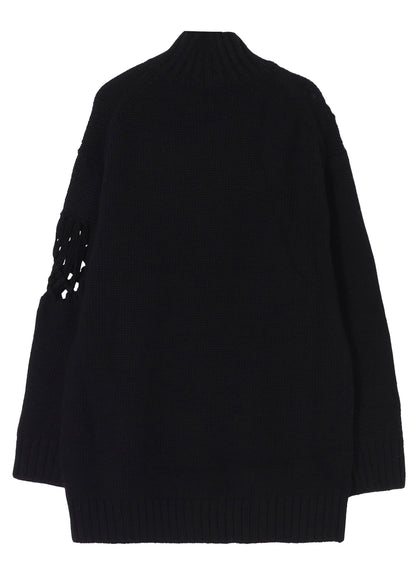STITCHING MACRAME DETAIL HIGH NECK PO