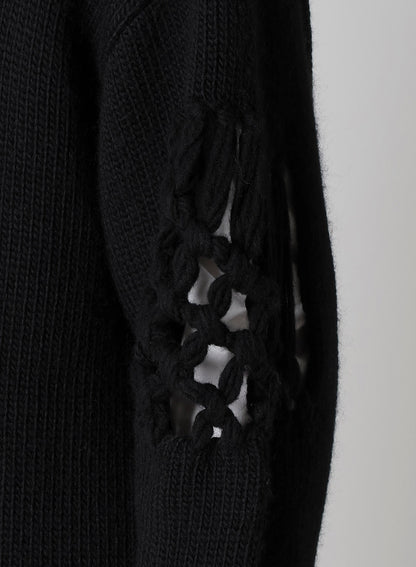 STITCHING MACRAME DETAIL HIGH NECK PO