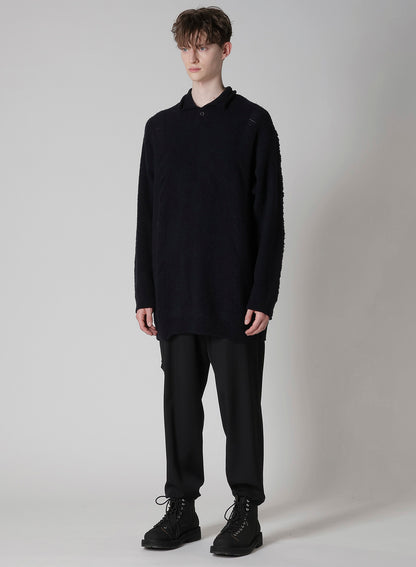 7G3P HALF CARDIGAN ONE BUTTON POLO PO