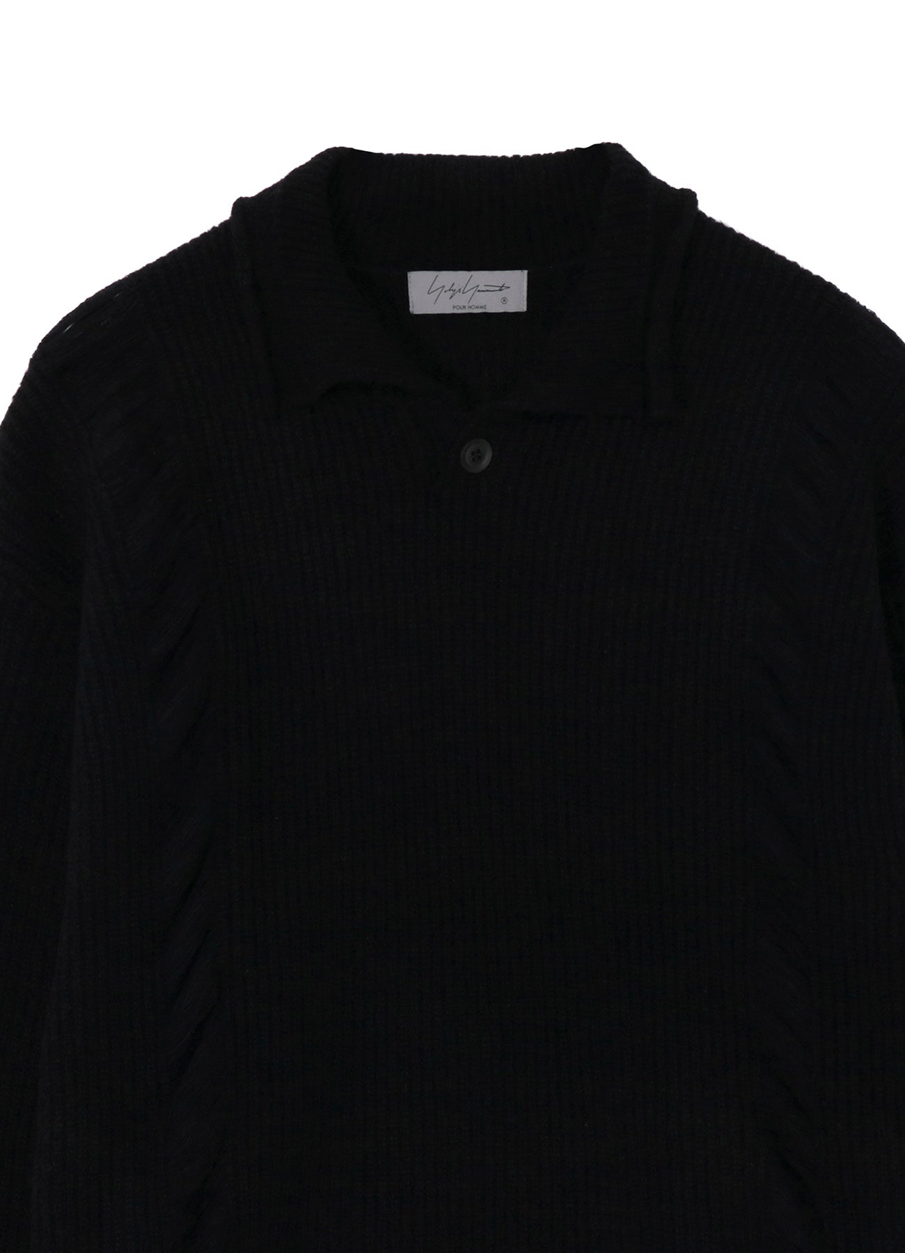 7G3P HALF CARDIGAN ONE BUTTON POLO PO – THE SHOP YOHJI YAMAMOTO
