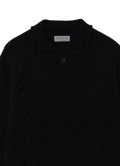 7G3P HALF CARDIGAN ONE BUTTON POLO PO