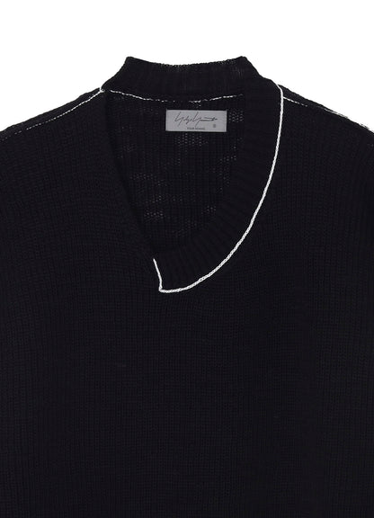 HALF CARDIGAN ASYMMETRY NECKLINE PO