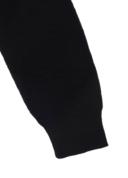 HALF CARDIGAN ASYMMETRY NECKLINE PO