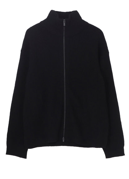 HIGH-NECK ZIP CARDIGAN