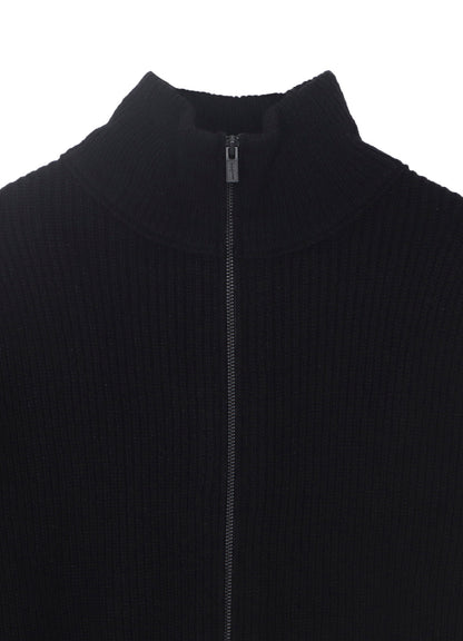 HIGH-NECK ZIP CARDIGAN